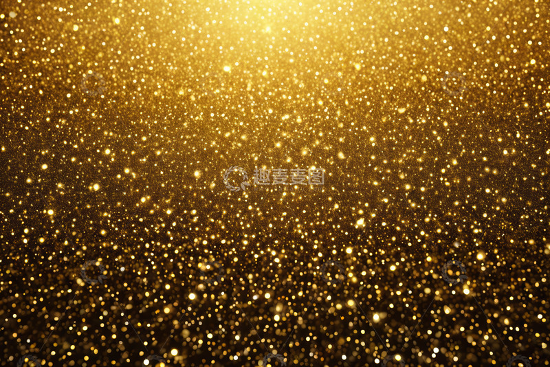 高清大图下载【趣麦麦图】金色发光粒子背景素材