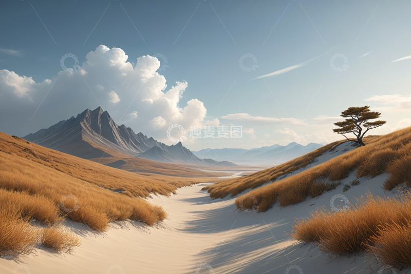 高清大图下载【趣麦麦图】沙漠山地自然风光