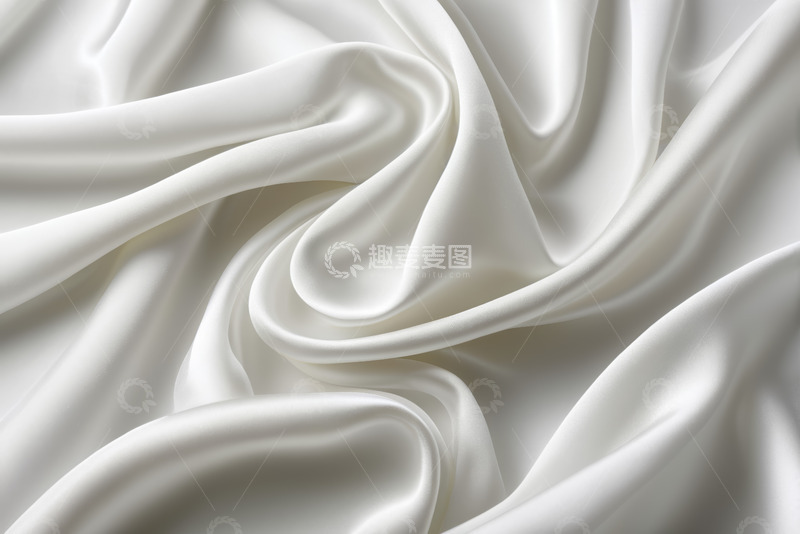高清大图下载【趣麦麦图】白色丝绸布料纹理特写