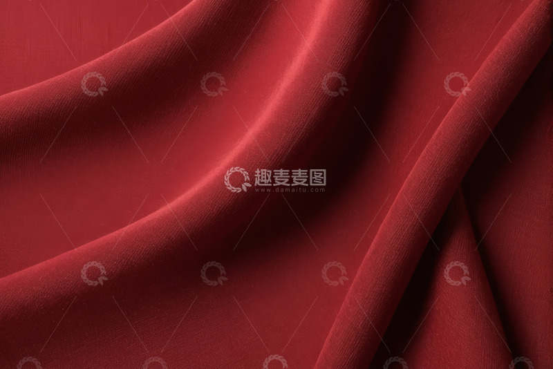 高清大图下载【趣麦麦图】红色织物纹理特写