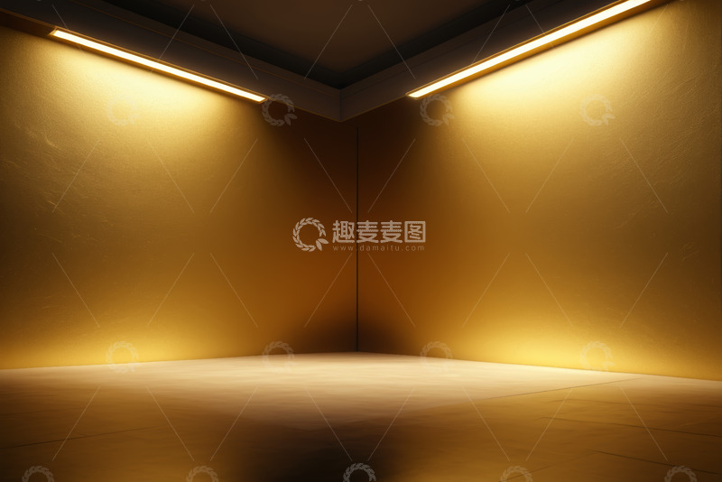 高清大图下载【趣麦麦图】暖光照明室内空旷空间