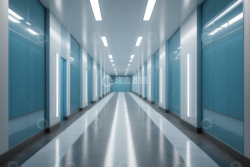 高清大图下载【趣麦麦图】现代室内走廊场景素材