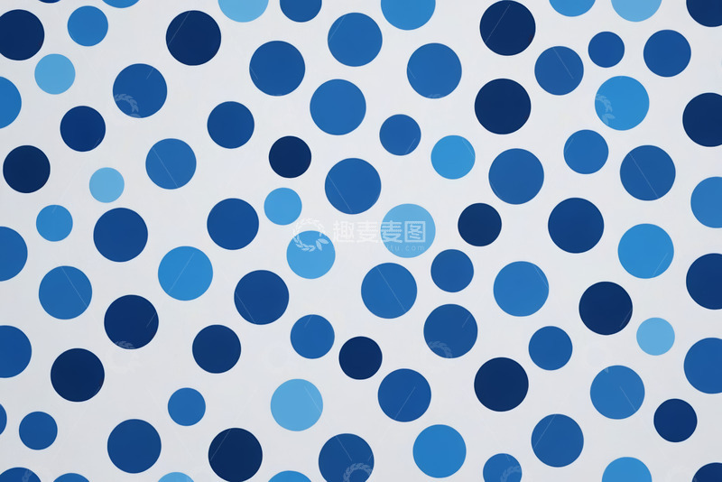 高清大图下载【趣麦麦图】蓝白圆点图案背景