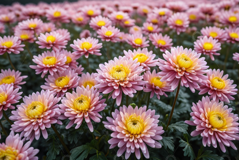 高清大图下载【趣麦麦图】盛开的粉色菊花花卉素材