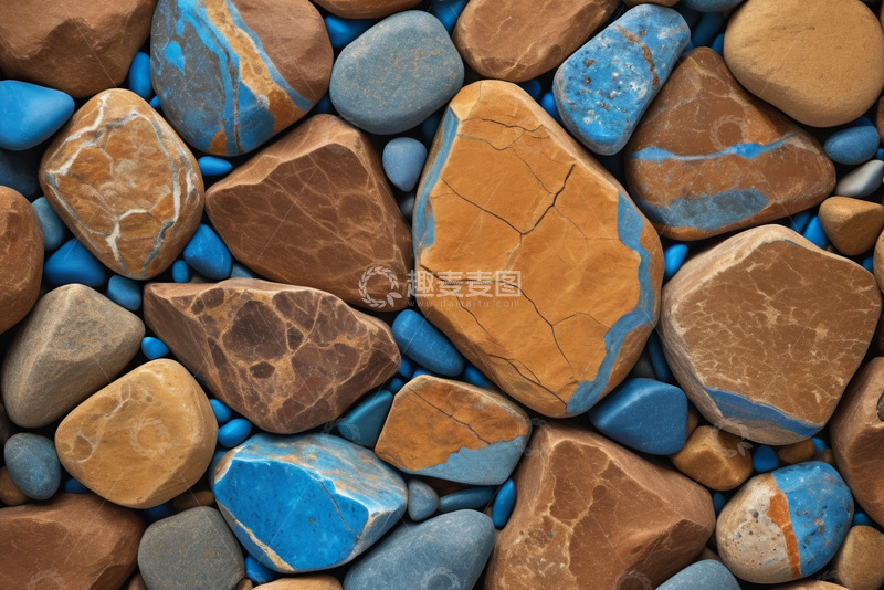 高清大图下载【趣麦麦图】多彩石头纹理特写