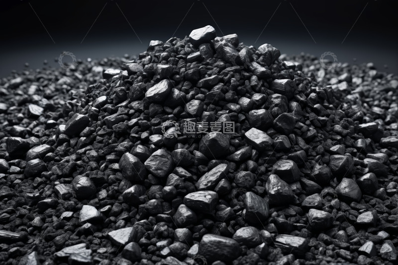 高清大图下载【趣麦麦图】黑色煤块堆特写素材