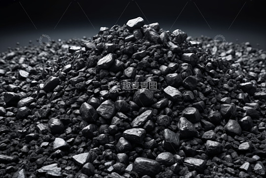 黑色煤块堆特写素材