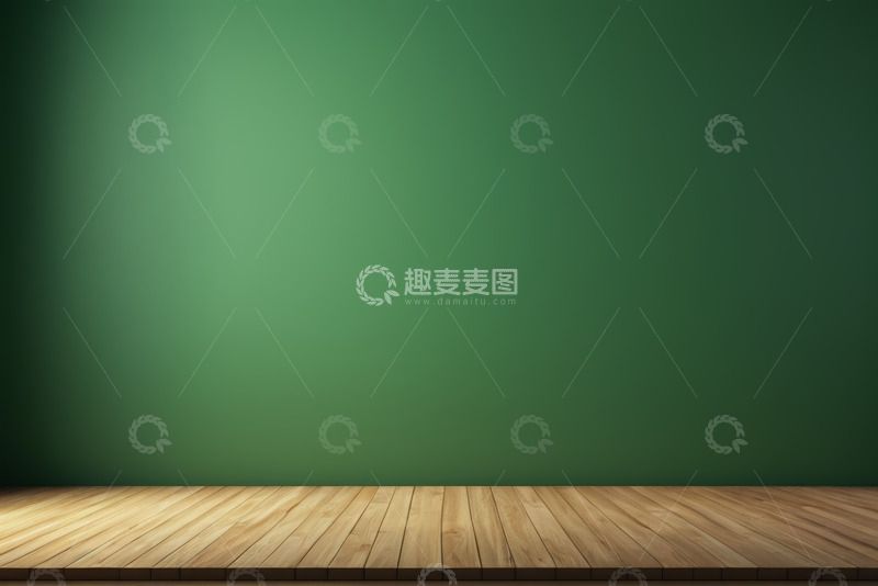 高清大图下载【趣麦麦图】绿色背景木质地板素材