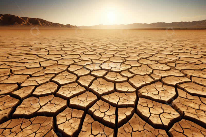 高清大图下载【趣麦麦图】干旱沙漠土地全景