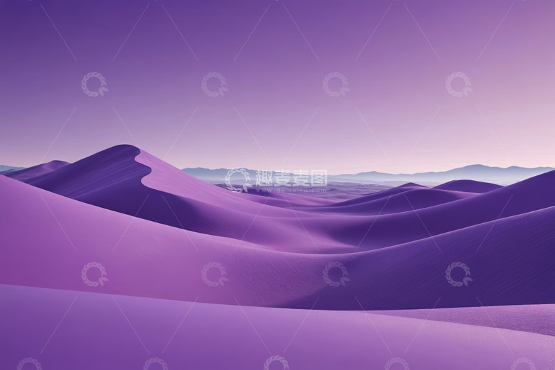 高清大图下载【趣麦麦图】紫色沙漠景观全景