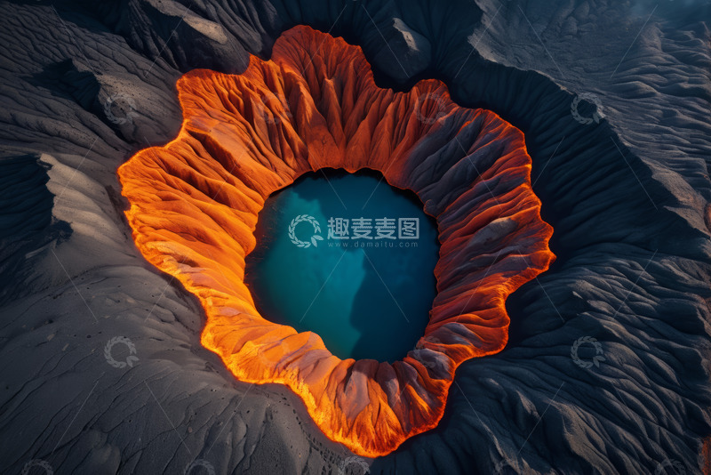 高清大图下载【趣麦麦图】火山口景观俯瞰