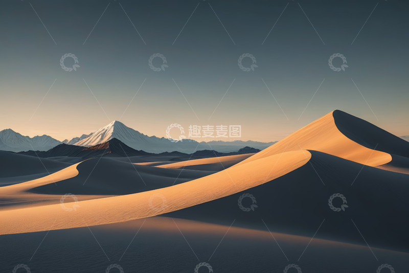 高清大图下载【趣麦麦图】沙漠与雪山自然风光