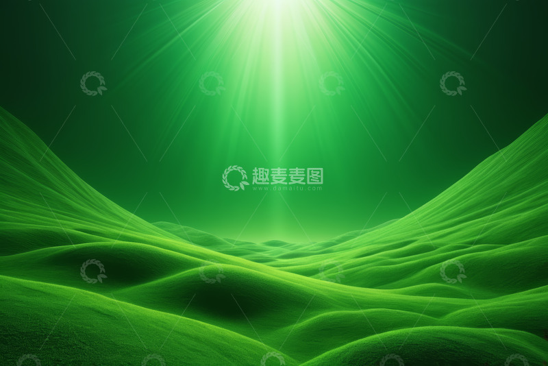 高清大图下载【趣麦麦图】绿色背景发光光线素材