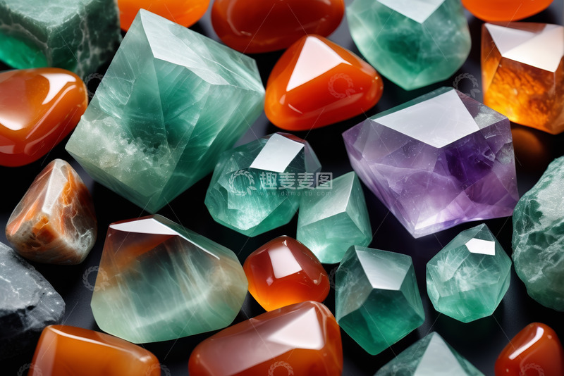 高清大图下载【趣麦麦图】多彩宝石微距特写