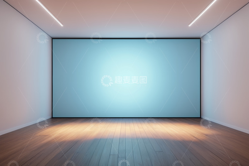 高清大图下载【趣麦麦图】现代室内空白墙面空间场景
