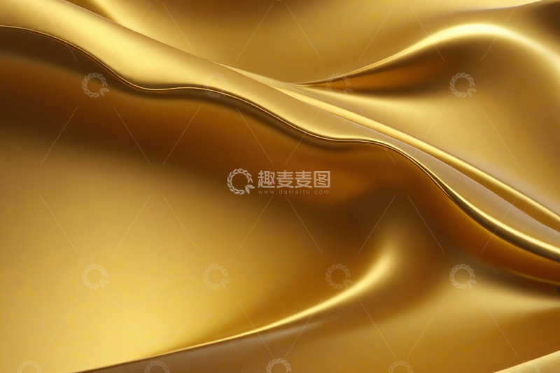 高清大图下载【趣麦麦图】金色流动质感背景素材