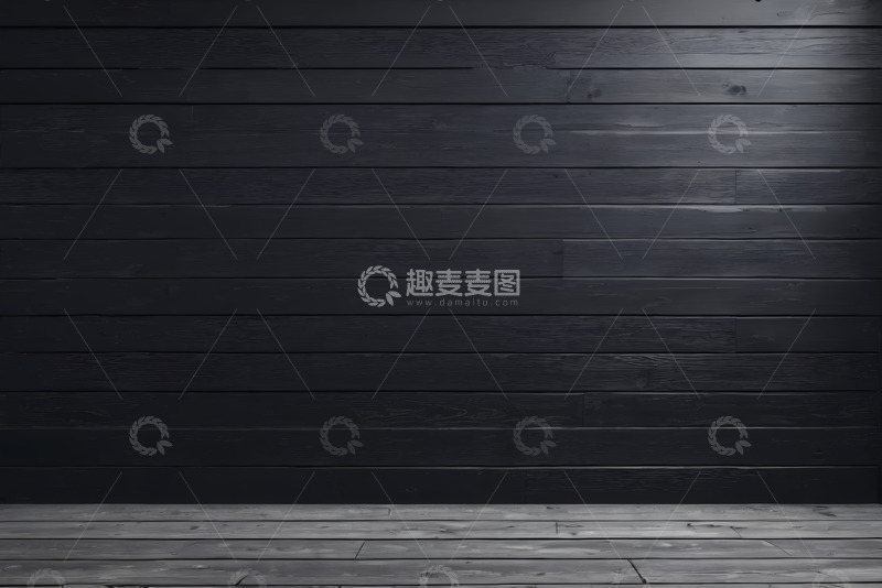 高清大图下载【趣麦麦图】深色木质背景墙面与地板