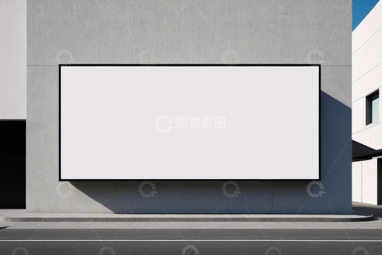 墙面空白广告牌街景