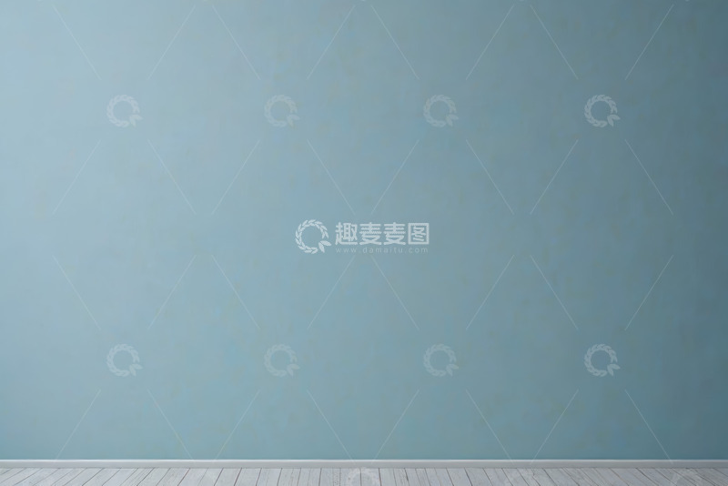 高清大图下载【趣麦麦图】浅蓝色墙面搭配浅色木地板