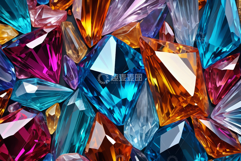 高清大图下载【趣麦麦图】多彩宝石特写素材