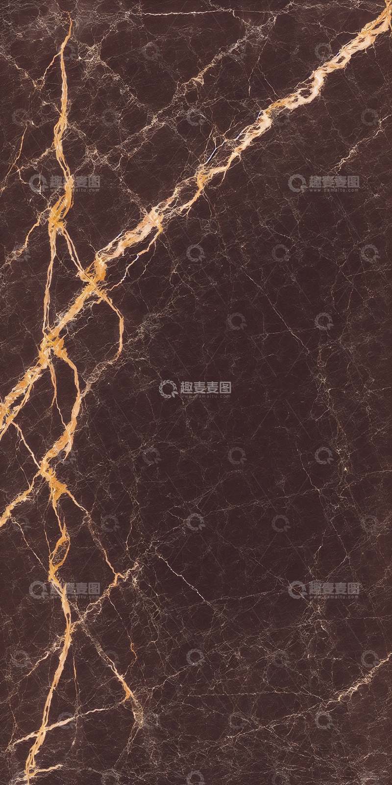 高清大图下载【趣麦麦图】棕色大理石纹镶金线石材大板