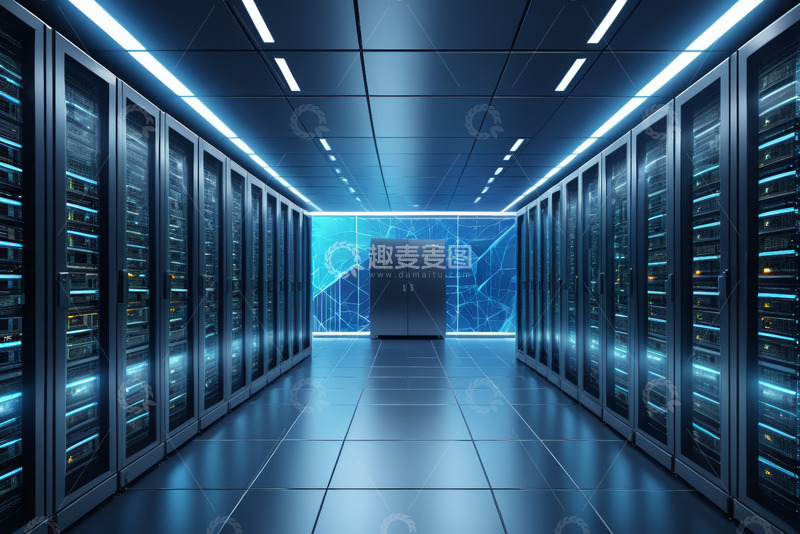 高清大图下载【趣麦麦图】现代化服务器机房内部