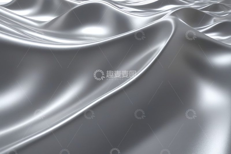 高清大图下载【趣麦麦图】银色波浪质感抽象背景
