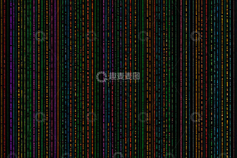 高清大图下载【趣麦麦图】彩色数据代码抽象背景