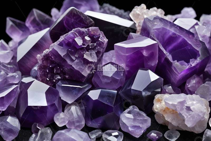 高清大图下载【趣麦麦图】紫水晶特写素材