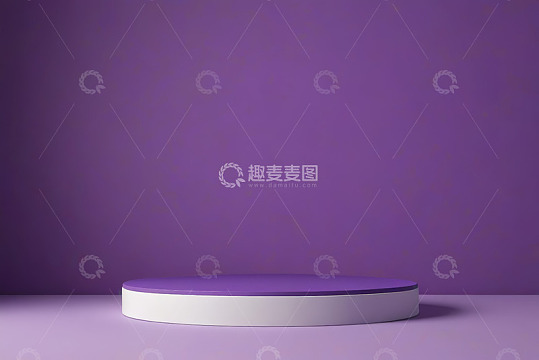 紫色背景圆形展示台