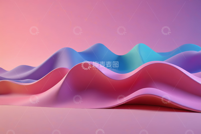 高清大图下载【趣麦麦图】抽象波浪背景设计素材