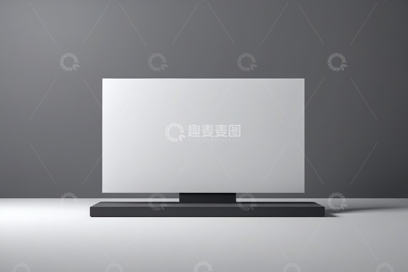高清大图下载【趣麦麦图】现代简约风格白色电视展示