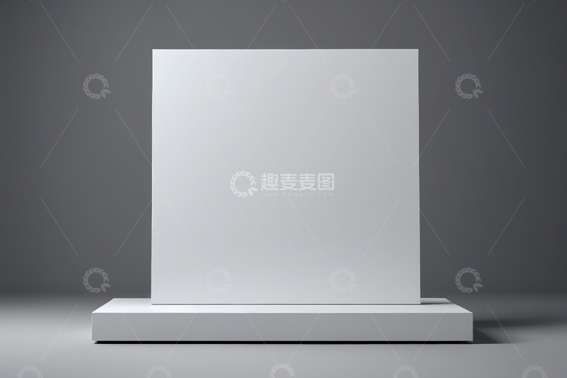 高清大图下载【趣麦麦图】白色展示板模板