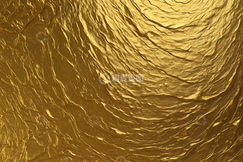 高清大图下载【趣麦麦图】金色褶皱纹理背景