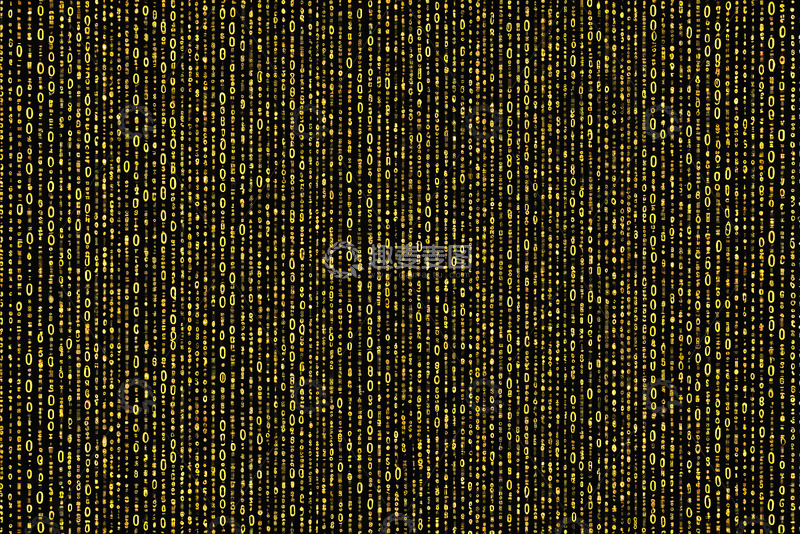 高清大图下载【趣麦麦图】黑色背景金色数字代码图案