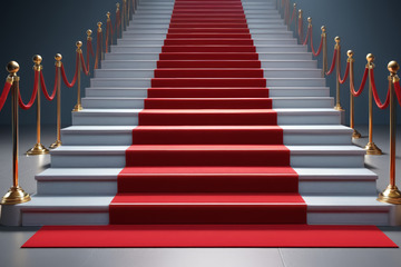铺有红毯的台阶场景