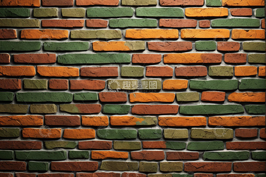 多彩砖墙纹理素材