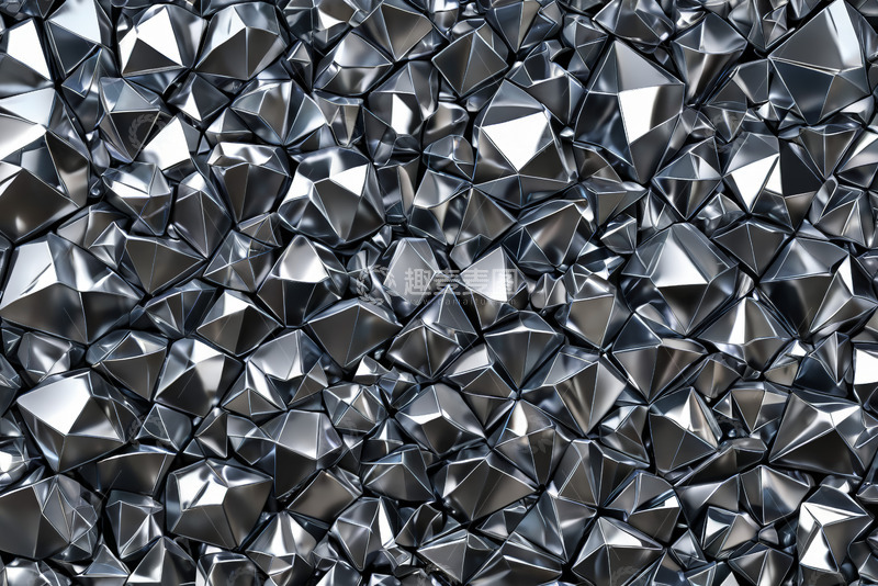 高清大图下载【趣麦麦图】金属质感多边形抽象背景
