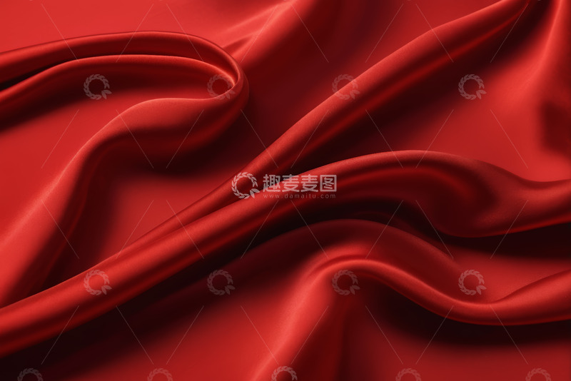 高清大图下载【趣麦麦图】红色丝绸纹理背景