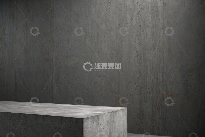 高清大图下载【趣麦麦图】混凝土背景下的简约台面