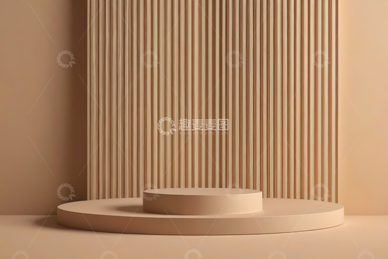 高清大图下载【趣麦麦图】米色几何展示台场景