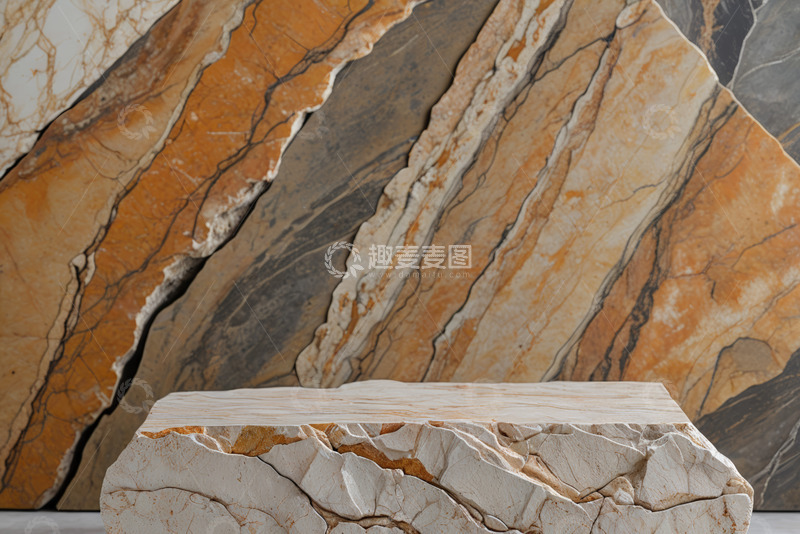 高清大图下载【趣麦麦图】大理石纹理装饰台与背景素材