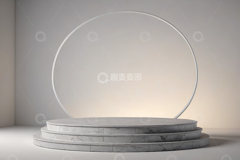 高清大图下载【趣麦麦图】现代简约风格圆形展示台