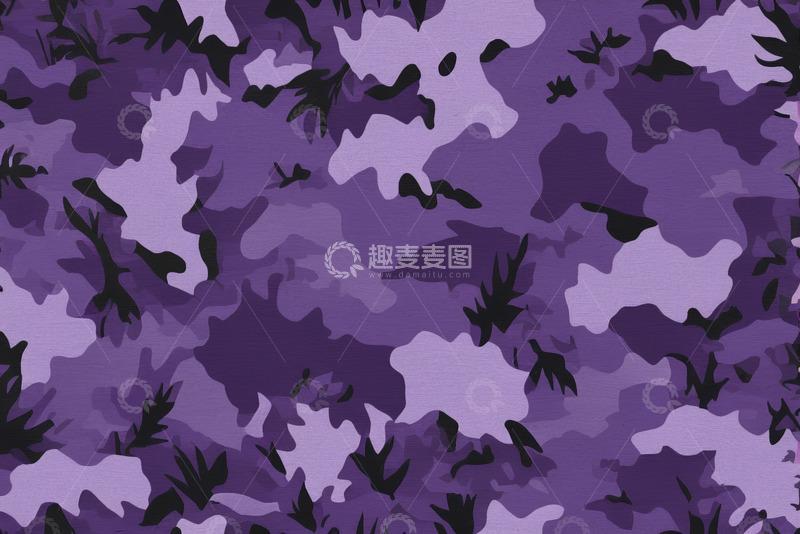 高清大图下载【趣麦麦图】紫色系迷彩图案背景