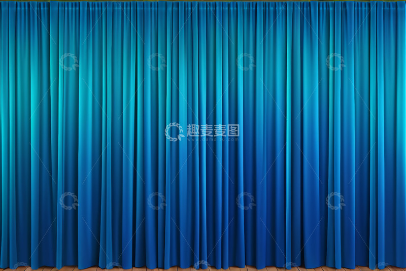 高清大图下载【趣麦麦图】蓝色渐变舞台幕布