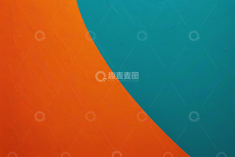 高清大图下载【趣麦麦图】橙蓝撞色墙面纹理