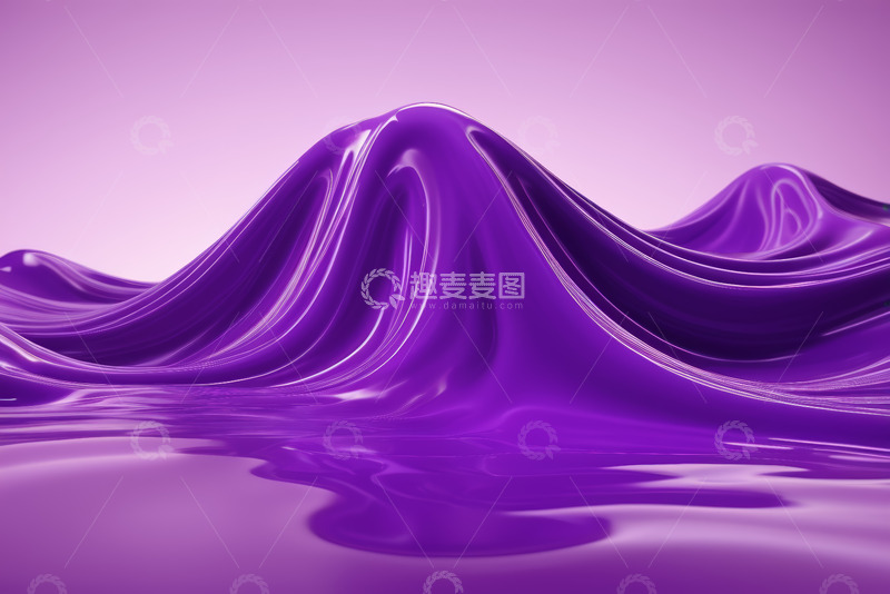 高清大图下载【趣麦麦图】紫色液体波浪抽象画面
