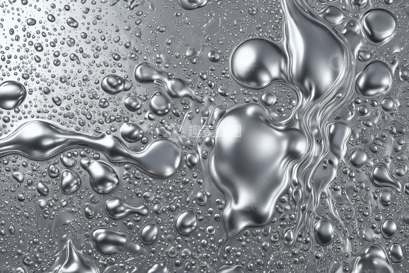 高清大图下载【趣麦麦图】金属质感水滴纹理素材