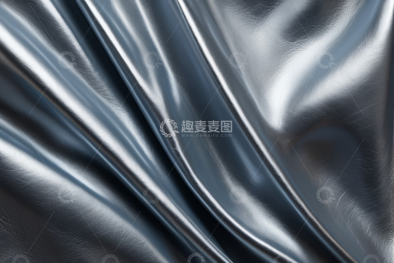 高清大图下载【趣麦麦图】光滑质感蓝色丝绸波浪纹理