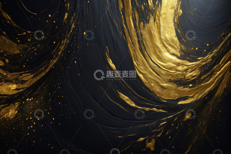 高清大图下载【趣麦麦图】黑金抽象纹理背景